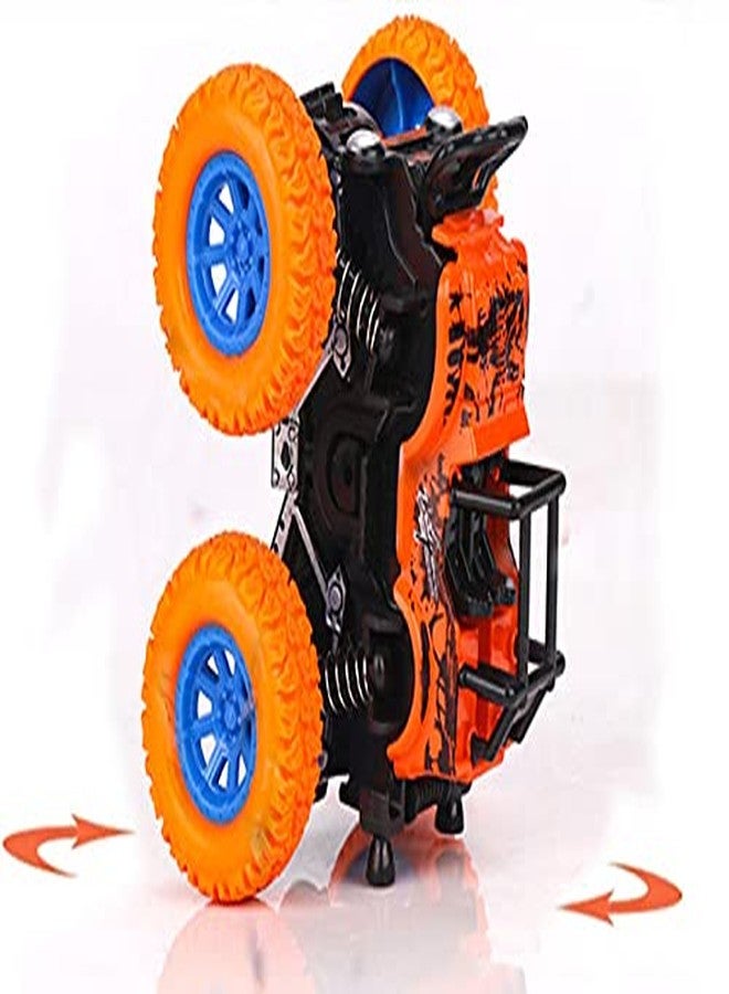 PULSBERY سيارات شاحنات الوحش من بولسبري رباعية الدفع، سيارات ألعاب تعمل بالاحتكاك، متعددة الألوان (برتقالي) - Image 2